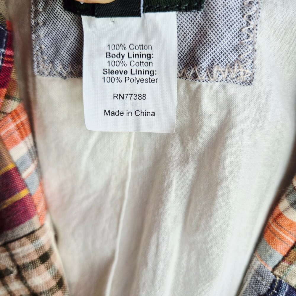 J.Crew Madras Patchwork Plaid 2 Button Schoolboy … - image 8